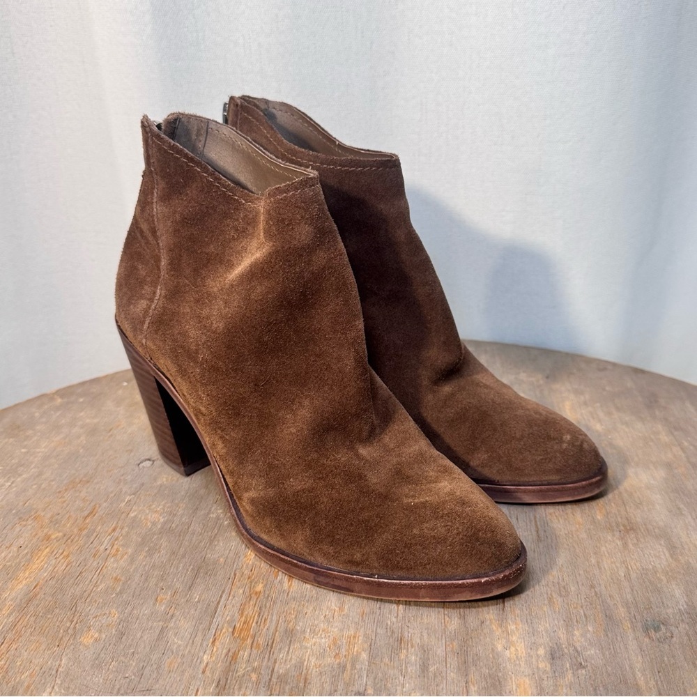 Dolce Vita Brown Suede Heeled Ankle Boots